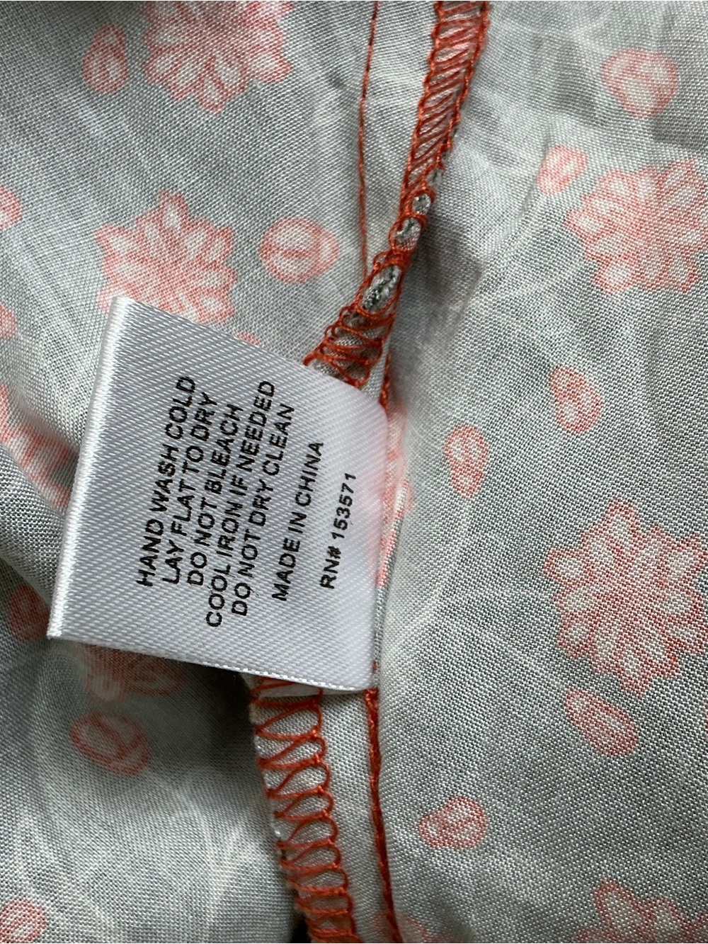 NWT Oli & Hali Patchwork Floral Boho Blouse in Teal & Orange size Small - Picture 8 of 8